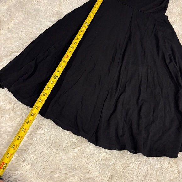 Leith Black Stretch Knit Midi Fit & Flare Sleeveless woman’s Dress size M - Picture 3 of 11